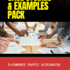 Cover for 'Case Studies & Examples Pack' companion to the E-commerce Traffic Accelerator guide by DigitalHustlePro.com, featuring team analysis.