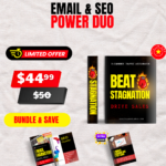 Digital Hustle Pro Email & SEO Power Duo bundle combining email marketing swipe file, SEO checklist, sales guide, and Facebook ads bonus.