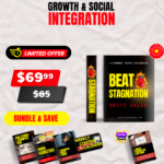 Growth & Social Integration e-commerce bundle from Digital Hustle Pro, including guides, growth planner, content calendar, and limited time price.