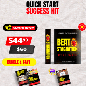 Digital Hustle Pro Quick Start Success Kit bundle offer including e-commerce traffic, sales, email marketing, and Facebook ads guides.