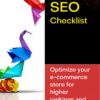 Cover for the 'E-commerce SEO Checklist' by DigitalHustlePro.com, helping online stores achieve higher rankings and more traffic.