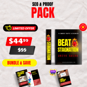 Digital Hustle Pro SEO & Proof Pack bundle featuring SEO checklist, case studies, sales guide, and Facebook ads bonus.